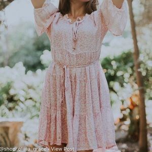 Lightweight pink summer dress